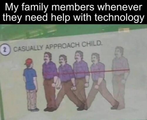 approaching kid for tech help