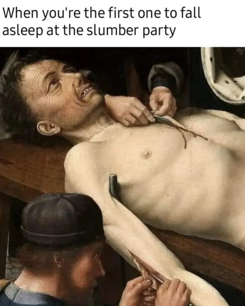 slumber party meme